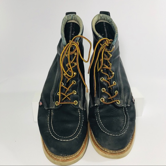 🌹Thorogood Navy Heritage Boots 13 EE Wide - Picture 4 of 8
